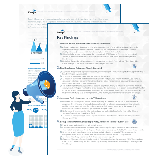 2019 IT Operations Survey Report, Kaseya.com
