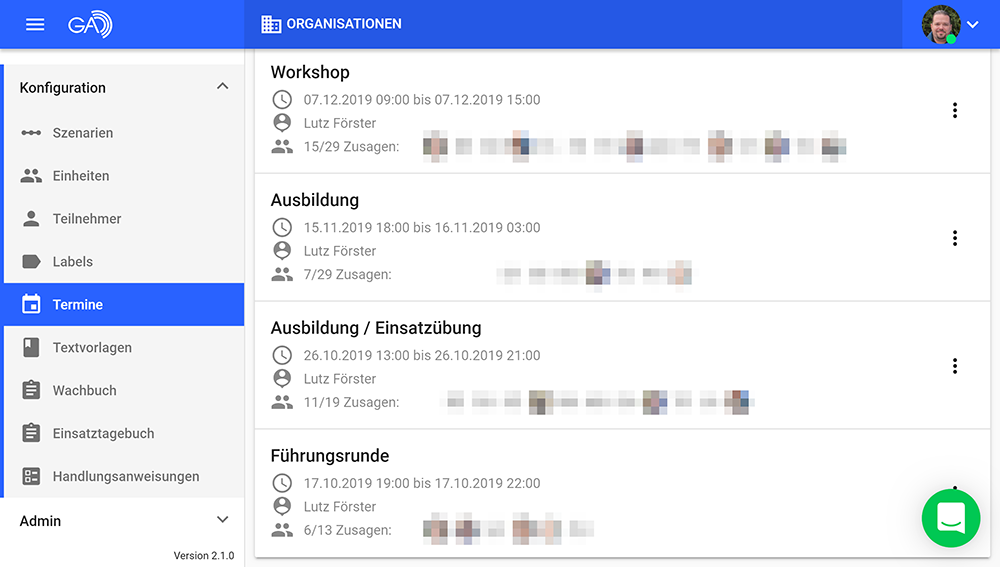 GroupAlarm - Termine THW