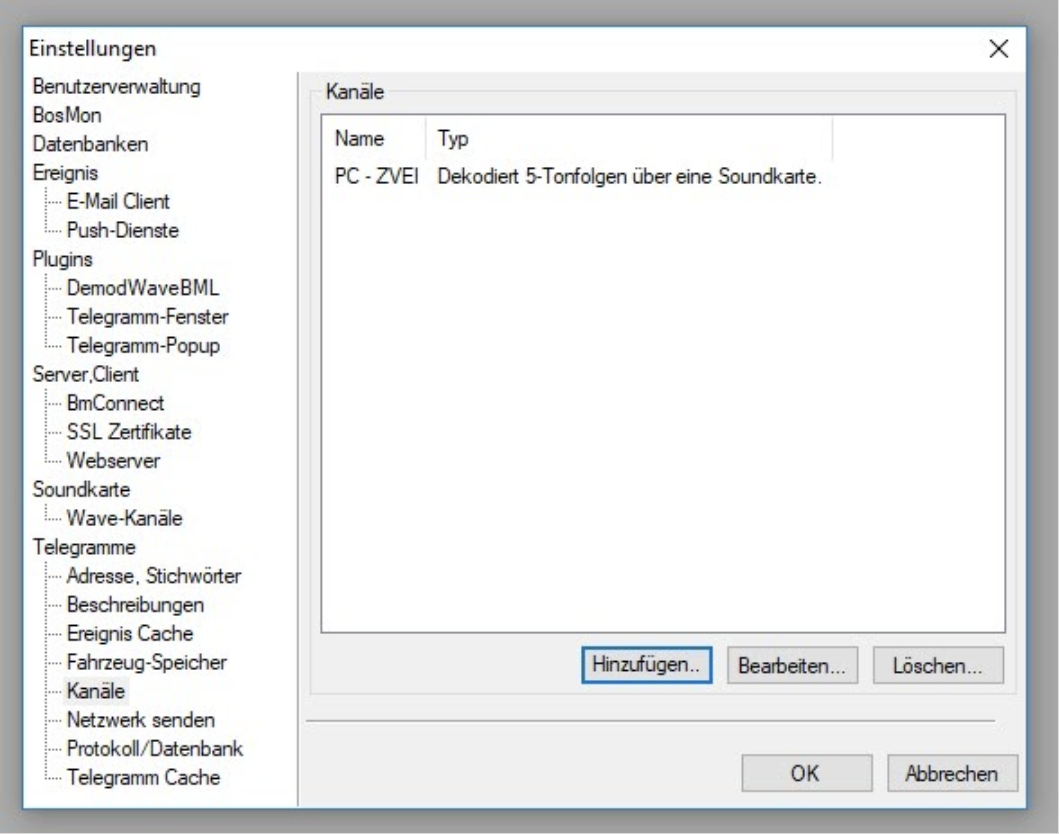Eingabe 5Tonfolge in BosMon