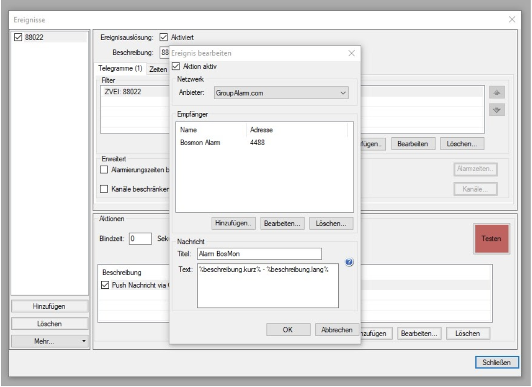 Anbieter in BosMon auswählen