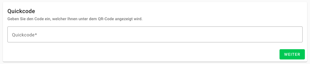 GroupAlarm Monitor - Eingabe QuickCode